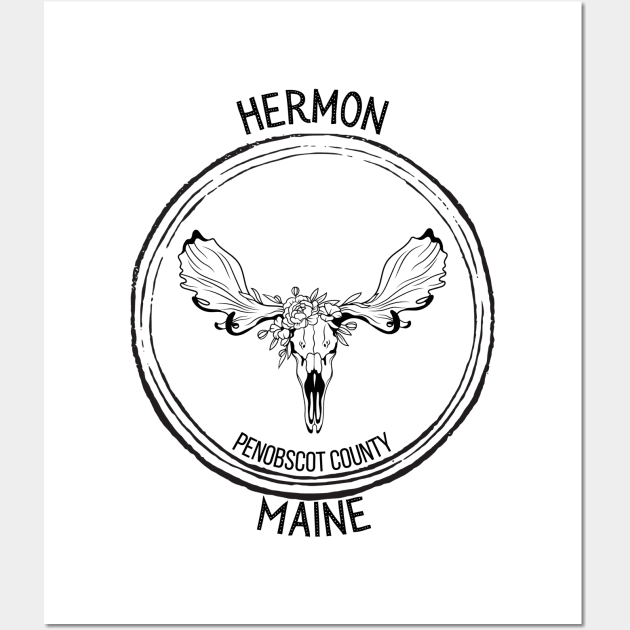 Hermon Maine Moose Wall Art by TrapperWeasel